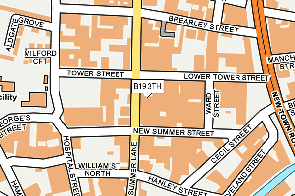 B19 3TH map - OS OpenMap – Local (Ordnance Survey)