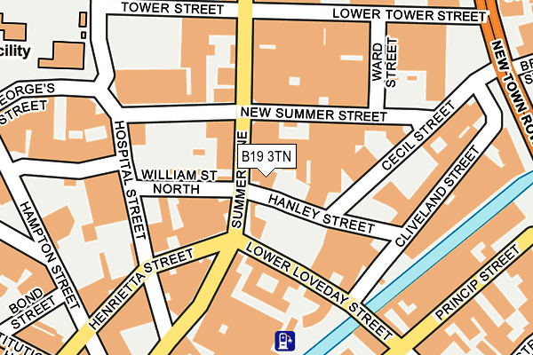B19 3TN map - OS OpenMap – Local (Ordnance Survey)