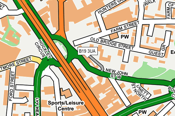 B19 3UA map - OS OpenMap – Local (Ordnance Survey)