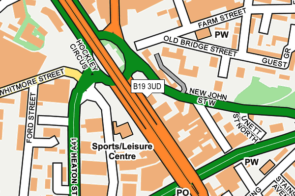 B19 3UD map - OS OpenMap – Local (Ordnance Survey)