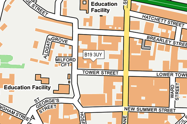 B19 3UY map - OS OpenMap – Local (Ordnance Survey)