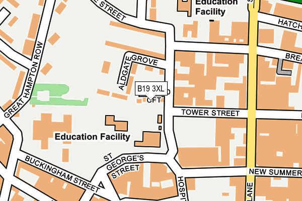 B19 3XL map - OS OpenMap – Local (Ordnance Survey)