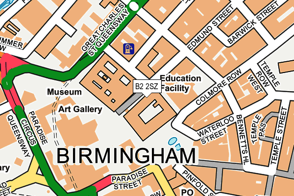 B2 2SZ map - OS OpenMap – Local (Ordnance Survey)