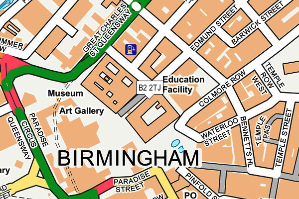 B2 2TJ map - OS OpenMap – Local (Ordnance Survey)