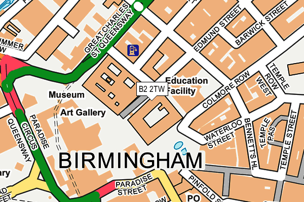 B2 2TW map - OS OpenMap – Local (Ordnance Survey)