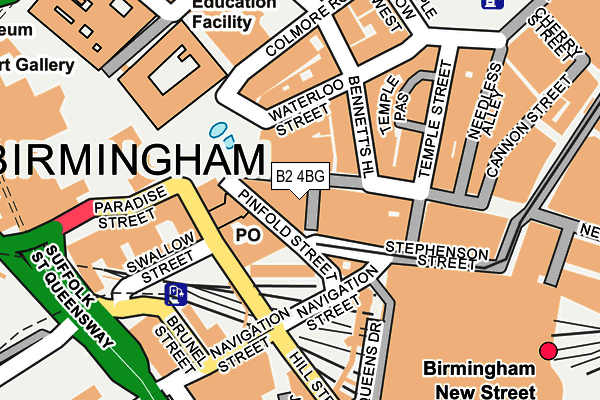 B2 4BG map - OS OpenMap – Local (Ordnance Survey)