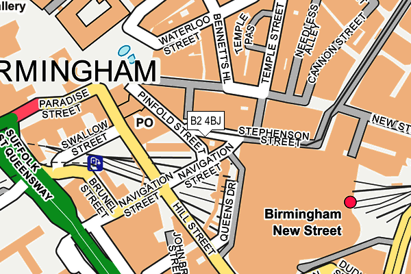 B2 4BJ map - OS OpenMap – Local (Ordnance Survey)