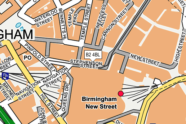 B2 4BL map - OS OpenMap – Local (Ordnance Survey)