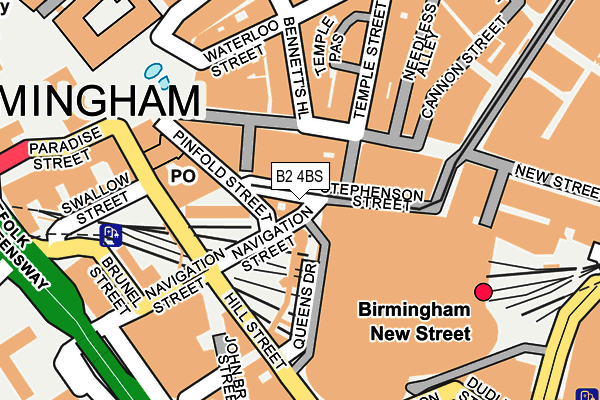 B2 4BS map - OS OpenMap – Local (Ordnance Survey)