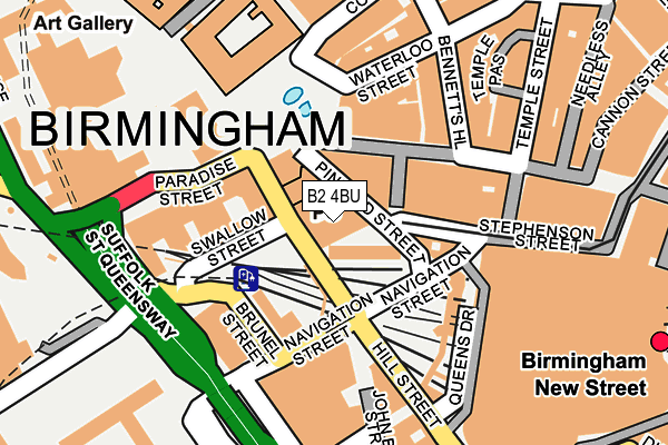 B2 4BU map - OS OpenMap – Local (Ordnance Survey)