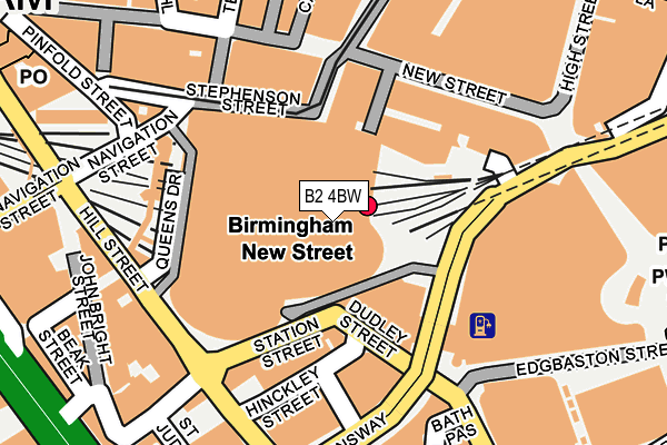 B2 4BW map - OS OpenMap – Local (Ordnance Survey)