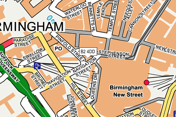 B2 4DD map - OS OpenMap – Local (Ordnance Survey)