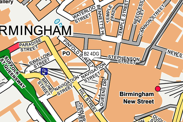 B2 4DG map - OS OpenMap – Local (Ordnance Survey)