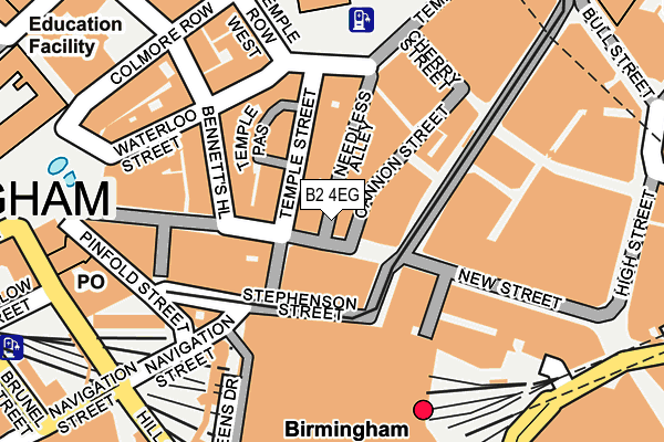 B2 4EG map - OS OpenMap – Local (Ordnance Survey)