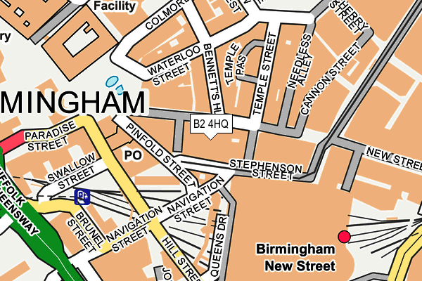 B2 4HQ map - OS OpenMap – Local (Ordnance Survey)