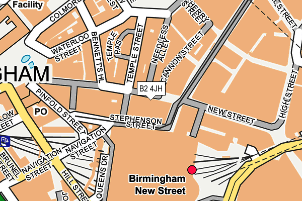 B2 4JH map - OS OpenMap – Local (Ordnance Survey)