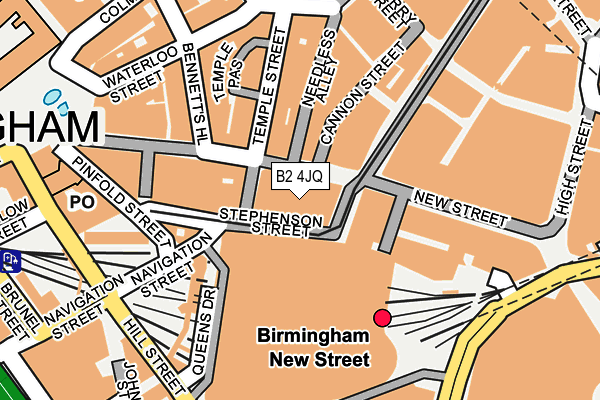 B2 4JQ map - OS OpenMap – Local (Ordnance Survey)