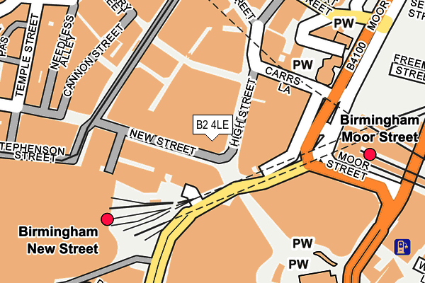 B2 4LE map - OS OpenMap – Local (Ordnance Survey)