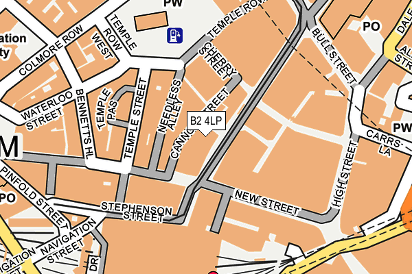 B2 4LP map - OS OpenMap – Local (Ordnance Survey)