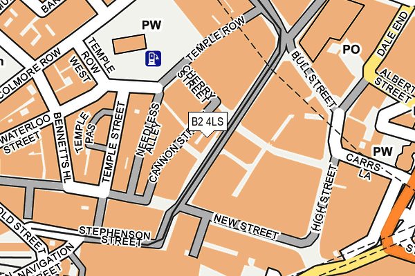 B2 4LS map - OS OpenMap – Local (Ordnance Survey)