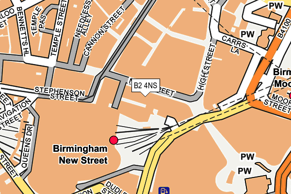 B2 4NS map - OS OpenMap – Local (Ordnance Survey)