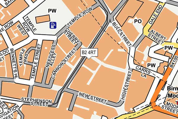 B2 4RT map - OS OpenMap – Local (Ordnance Survey)