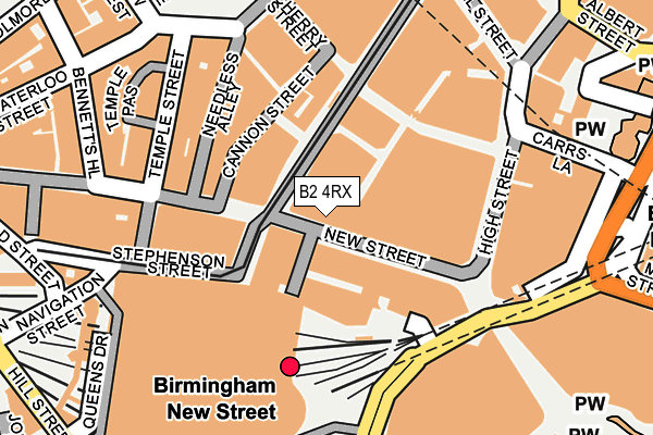 B2 4RX map - OS OpenMap – Local (Ordnance Survey)