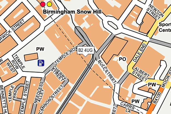 B2 4UG map - OS OpenMap – Local (Ordnance Survey)