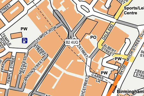 B2 4UQ map - OS OpenMap – Local (Ordnance Survey)