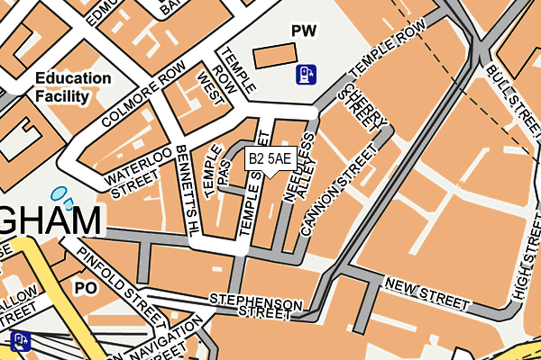 B2 5AE map - OS OpenMap – Local (Ordnance Survey)