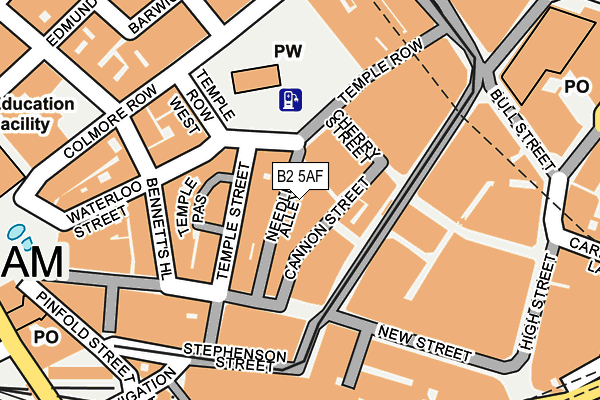 B2 5AF map - OS OpenMap – Local (Ordnance Survey)