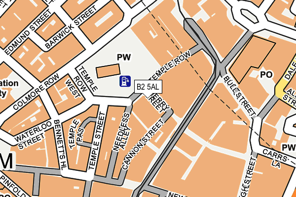 B2 5AL map - OS OpenMap – Local (Ordnance Survey)