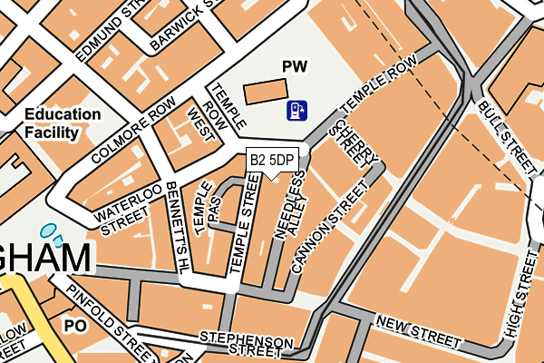 B2 5DP map - OS OpenMap – Local (Ordnance Survey)