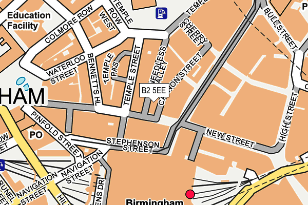 B2 5EE map - OS OpenMap – Local (Ordnance Survey)