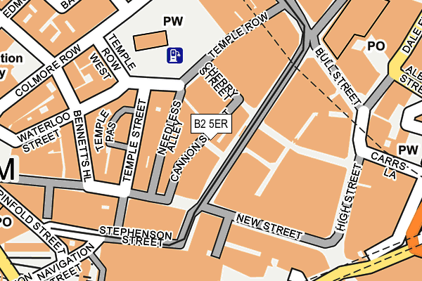 B2 5ER map - OS OpenMap – Local (Ordnance Survey)