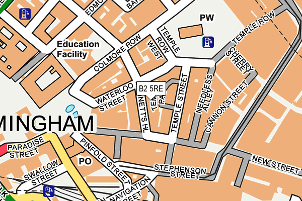 B2 5RE map - OS OpenMap – Local (Ordnance Survey)