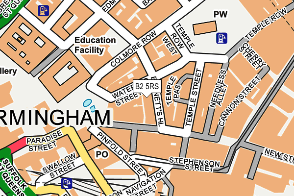 B2 5RS map - OS OpenMap – Local (Ordnance Survey)