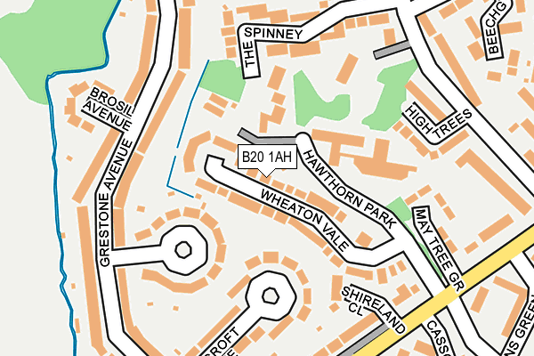 B20 1AH map - OS OpenMap – Local (Ordnance Survey)