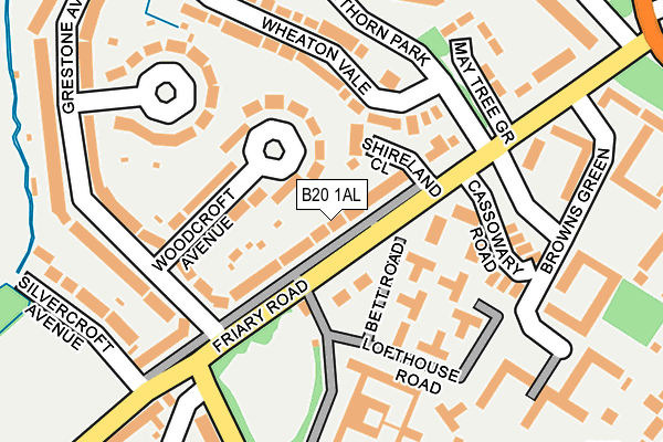 B20 1AL map - OS OpenMap – Local (Ordnance Survey)