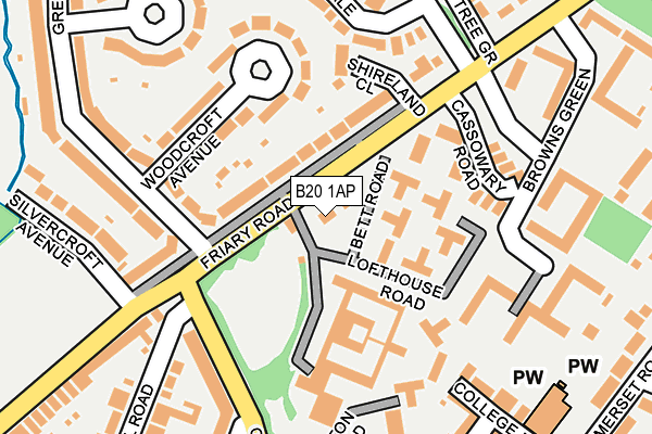 B20 1AP map - OS OpenMap – Local (Ordnance Survey)