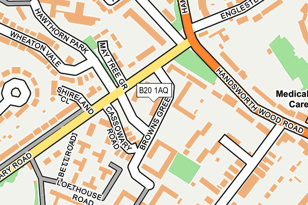 B20 1AQ map - OS OpenMap – Local (Ordnance Survey)