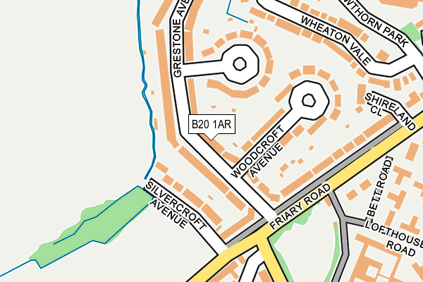 B20 1AR map - OS OpenMap – Local (Ordnance Survey)