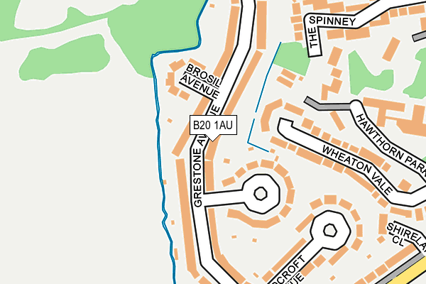 B20 1AU map - OS OpenMap – Local (Ordnance Survey)