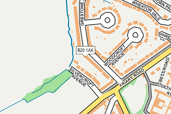 B20 1AX map - OS OpenMap – Local (Ordnance Survey)