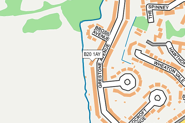 B20 1AY map - OS OpenMap – Local (Ordnance Survey)