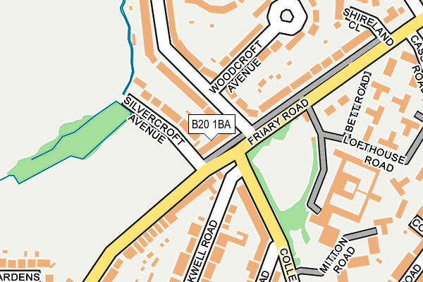 B20 1BA map - OS OpenMap – Local (Ordnance Survey)