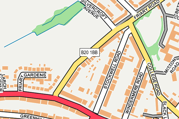 B20 1BB map - OS OpenMap – Local (Ordnance Survey)