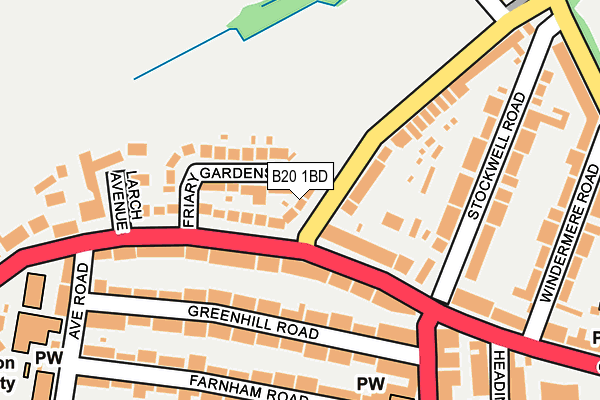 B20 1BD map - OS OpenMap – Local (Ordnance Survey)