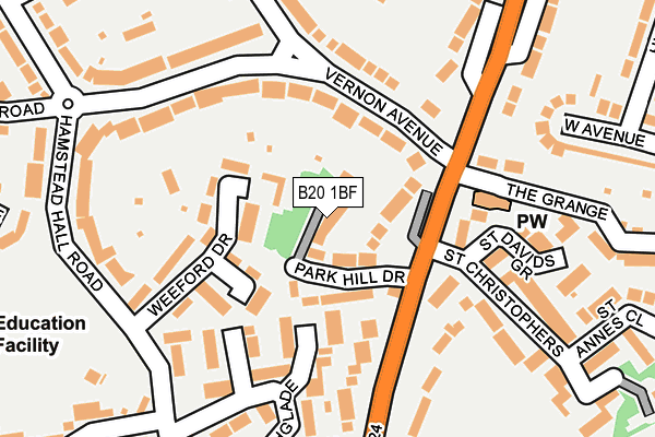 B20 1BF map - OS OpenMap – Local (Ordnance Survey)
