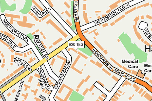 B20 1BG map - OS OpenMap – Local (Ordnance Survey)